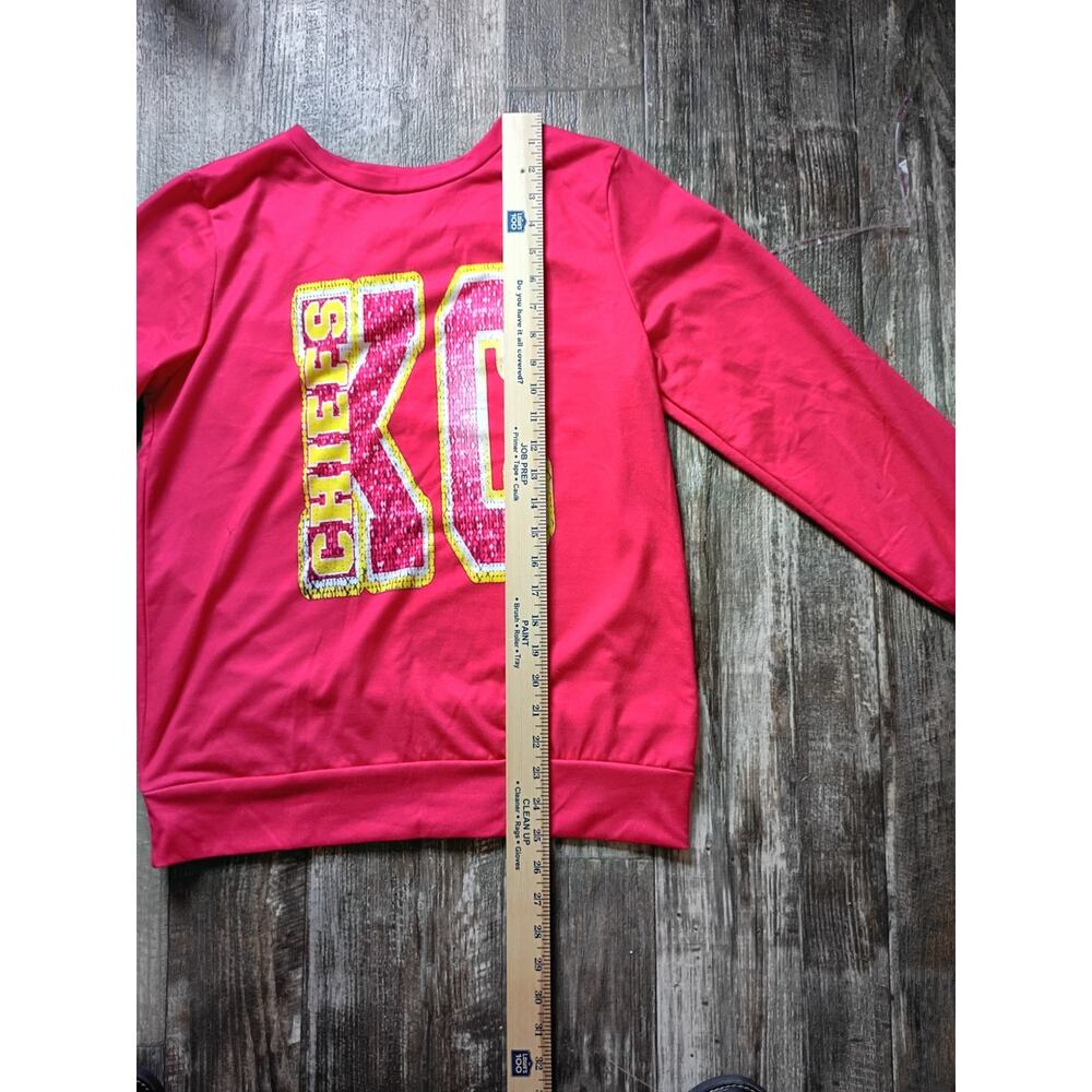 Kansas City Chiefs Women's Small Pink Long Sleeve Graphic Shirt NFL Fan Apparel - Picture 5 of 5